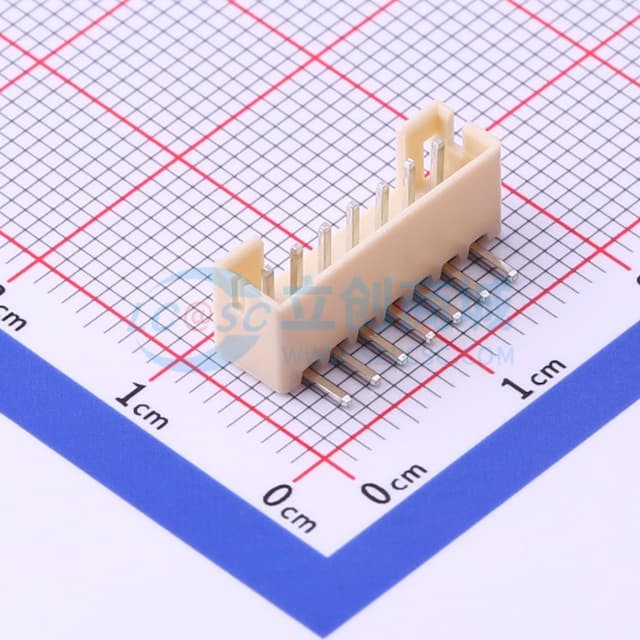 1x7P 间距:2mm 弯插 【插件】实物图