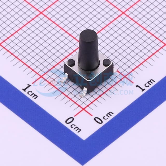 6*6*10.5mm 立贴 轻触开关实物图