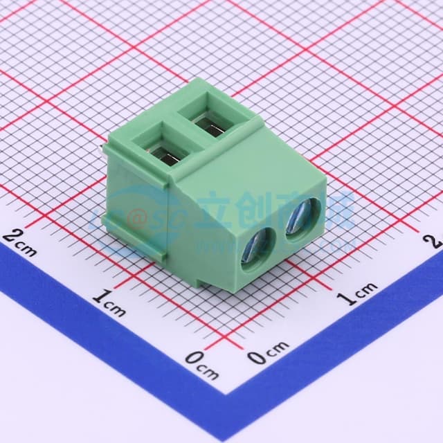 5.08mm 1x2P 排数:1 每排P数:2 直插 【螺钉】实物图