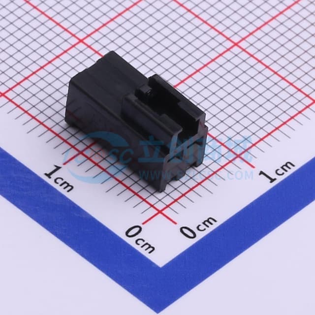 黑色 2.5mm 1x2P实物图