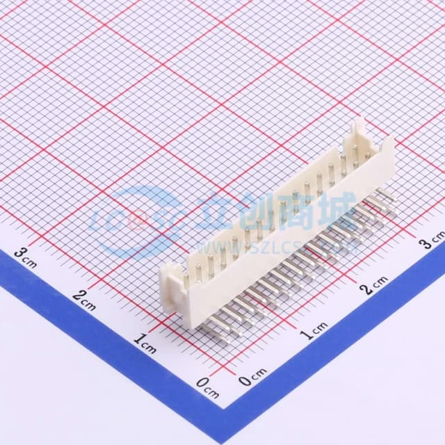 白色 2x15P 间距:2mm 弯插【插件】实物图