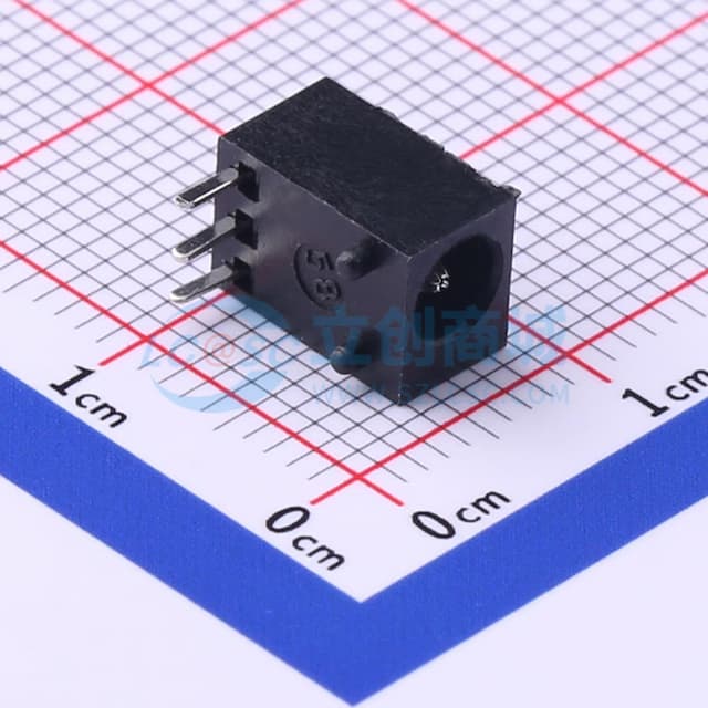 【插件】DC电源插座 内径:1.3mm 外径:3.8mm实物图