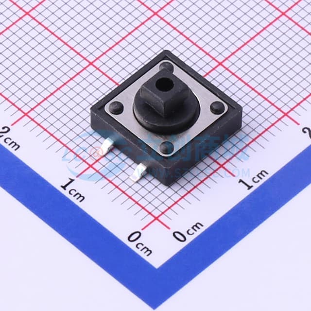 12*12*7.3mm 立贴 轻触开关实物图
