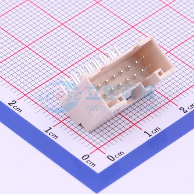 2x8P 间距:2mm 弯插 系列:PUD 【插件】实物图