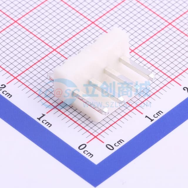 1x4P 间距:3.96mm 直插 系列:VH 【插件】实物图