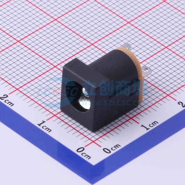 DC电源插座 内径:2.5mm 外径:6.4mm 【插件】实物图