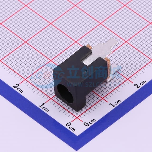 DC电源插座 内径:2.5mm 外径:6.4mm 【插件】实物图