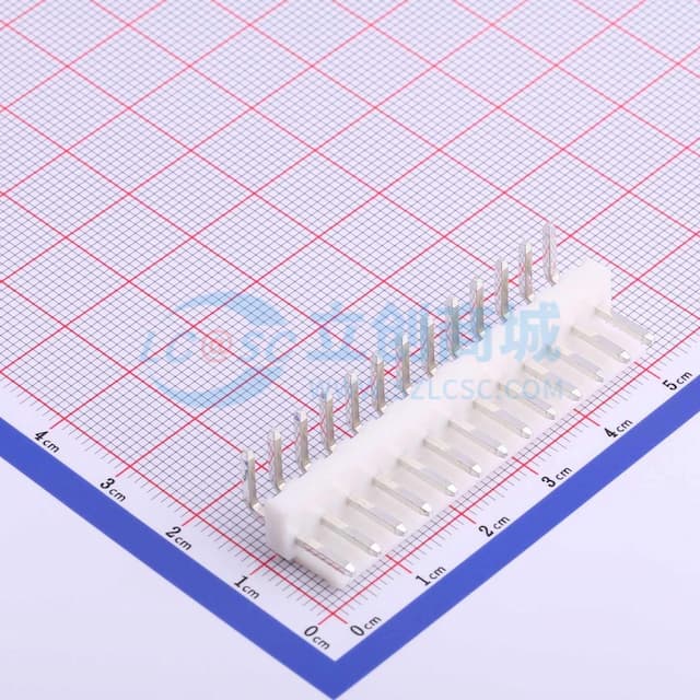 1x13P 间距:3.96mm 弯插 系列:VH 【插件】实物图