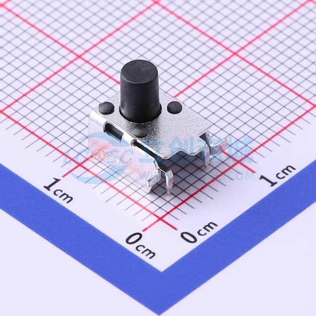 轻触开关6*6*8.0带支架贴片支架侧按按键250gf实物图