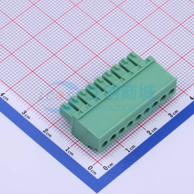 3.81mm 1x9P 排数:1 每排P数:9实物图