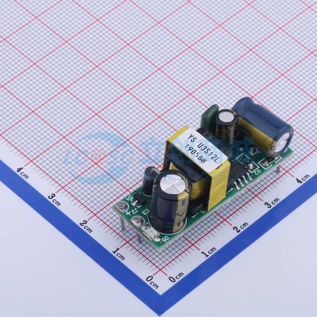 裸板开关电源，12V300mA电源模块(输入输出带针) 【插件】实物图