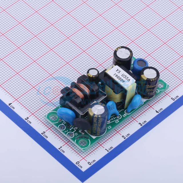裸板开关电源，6V800mA电源模块(输入输出留孔) 【插件】实物图