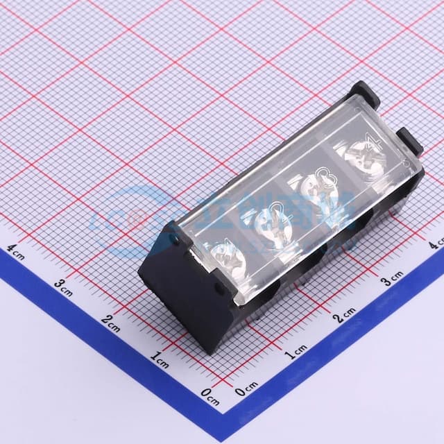 9.5mm 1x4P 每排P数:4 排数:1 直针 边脚 【栅栏】实物图