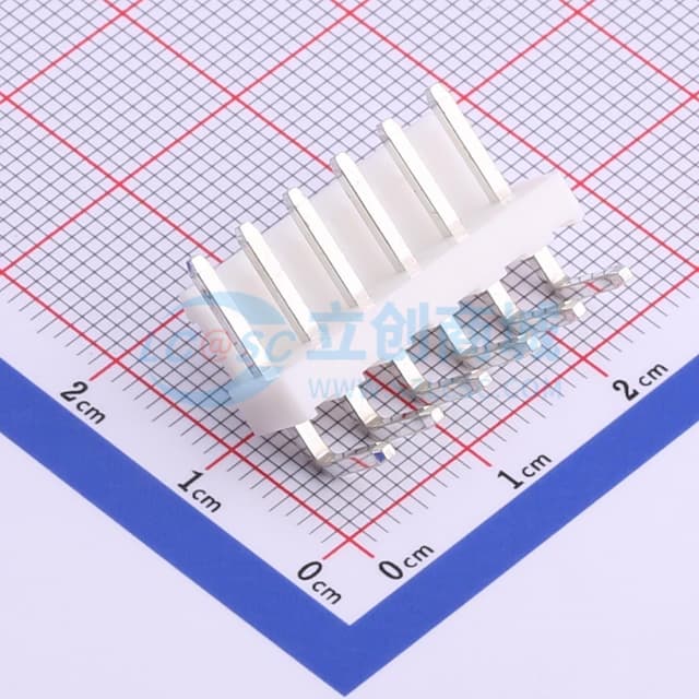 1x6P 间距:3.96mm 弯插 系列:VH 【插件】实物图