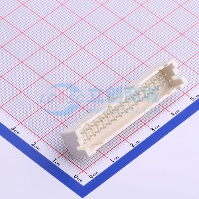 米黄 2x17P 间距:2.5mm 直插【插件】实物图