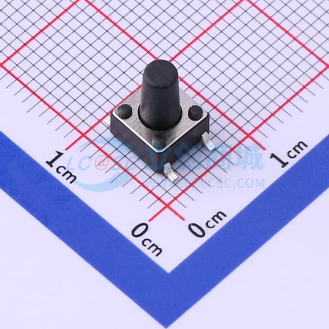 6*6*9mm 立贴 轻触开关实物图
