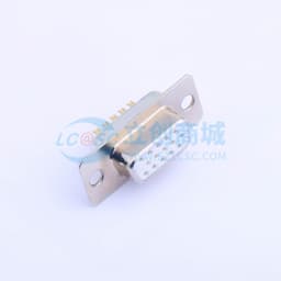 焊线式DB15三排高密度母头车针白胶光孔电镀1.0μ(白、黑、蓝胶可选)缩略图