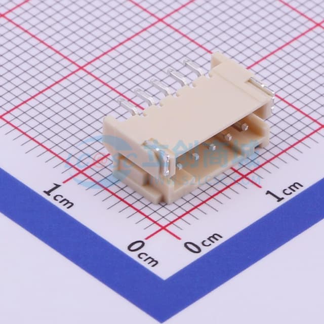 1x5P 间距:2mm 卧贴实物图