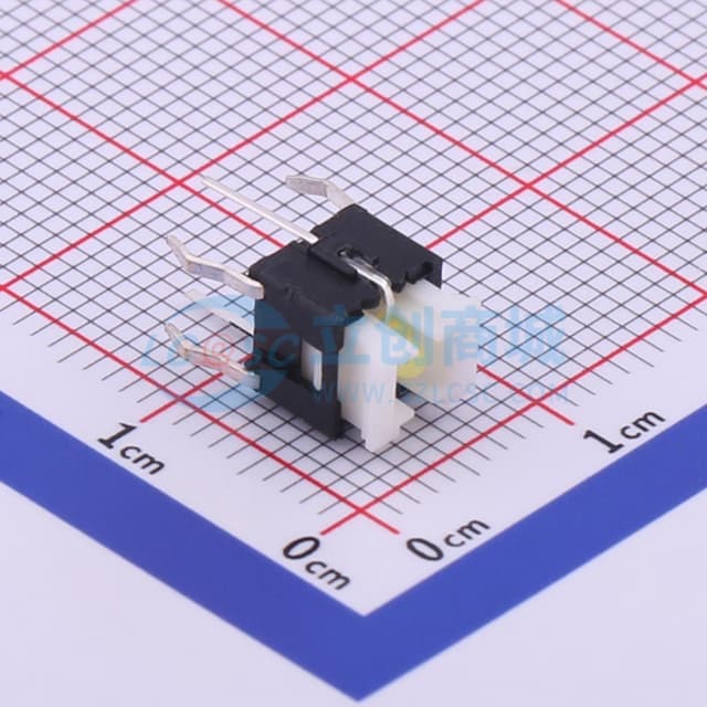 6*6*7mm 直插 轻触开关 【带灯】实物图