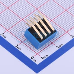 拨码开关蓝色04P-90度 间距2.54mm 立式侧插侧拨4位DIP 【拨码】缩略图