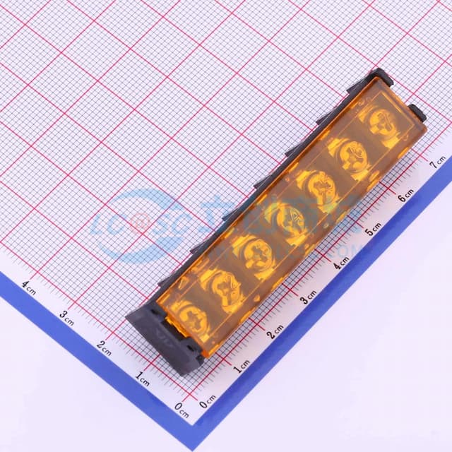 9.5mm 1x7P 每排P数:7 排数:1 直针 边脚 【栅栏】实物图