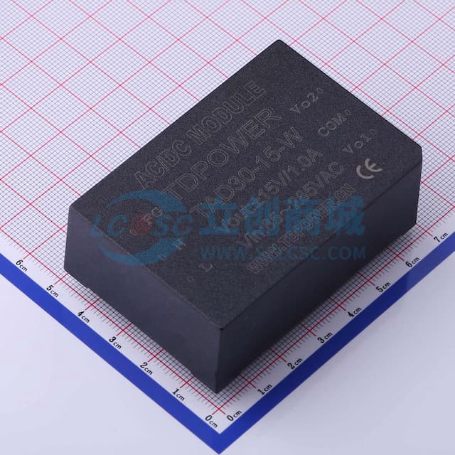 宽压输入85～265VAC，100～370VDC，30W AC-DC电源模块 【电源】实物图