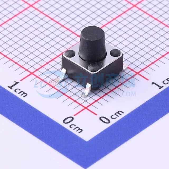 6*6*7mm 立贴 轻触开关实物图
