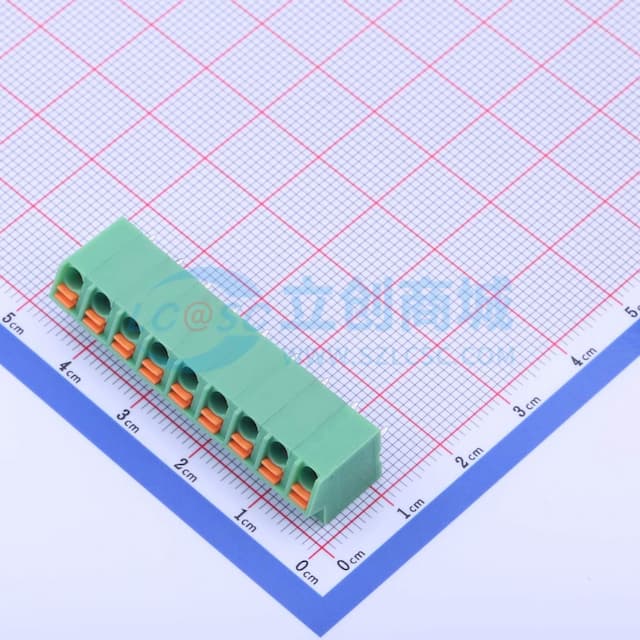 1x9P 5mm 每排P数:9 排数:1 【弹簧】实物图