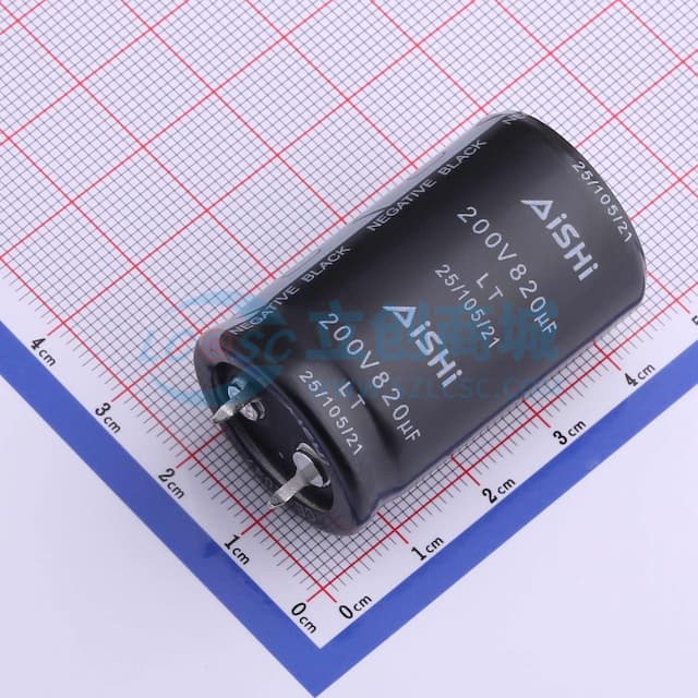 820uF ±20% 200V 【插件】实物图