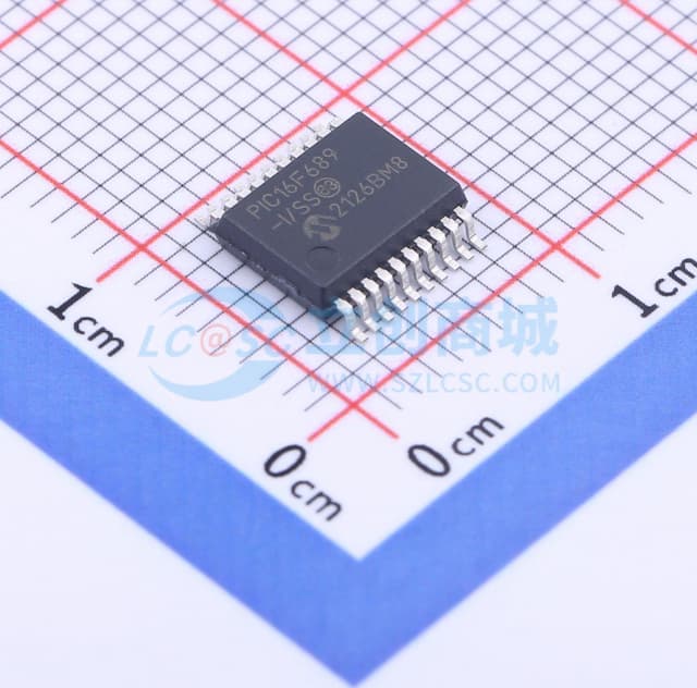 基于闪存的20引脚、8位CMOS微控制器实物图