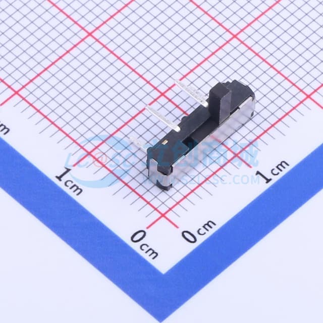 柄长4mm 卧插三档 滑动开关 【插件】实物图