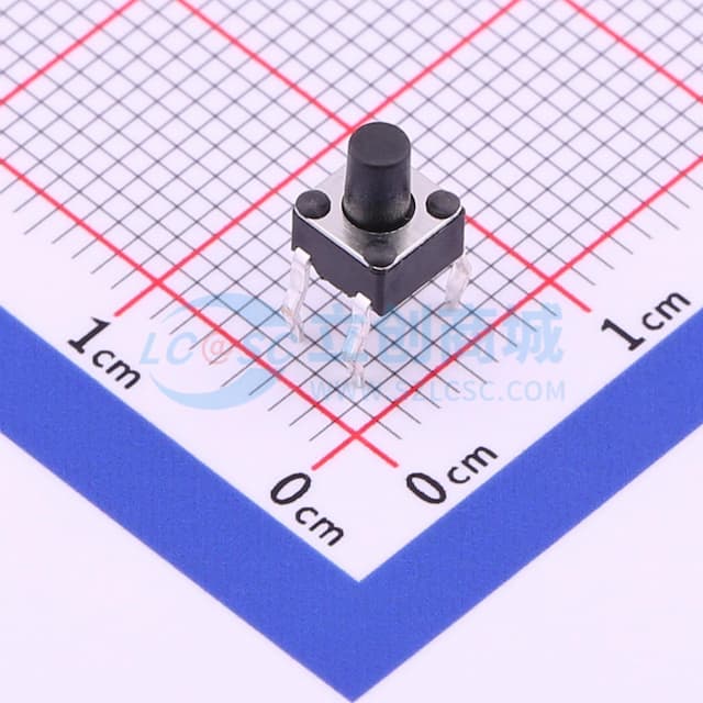 4.5*4.5*6mm 直插 轻触开关 【轻触】实物图