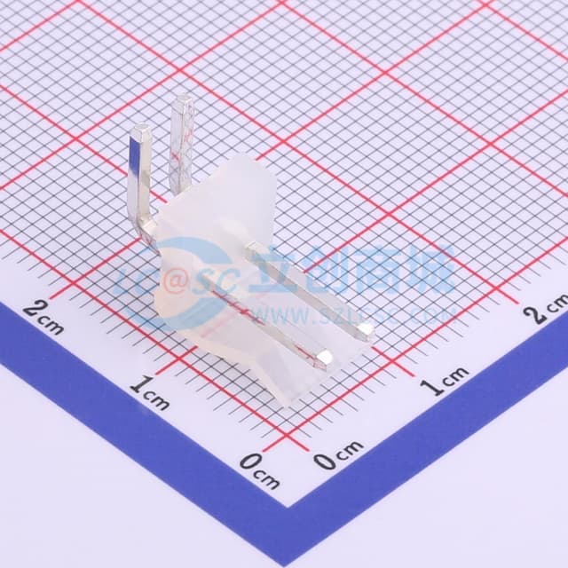 1x2P 间距:3.96mm 弯插 系列:CH 【插件】实物图