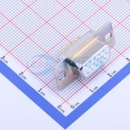 焊线式DB15三排高密度母头车针白胶光孔电镀1.0μ(白、黑、蓝胶可选)缩略图