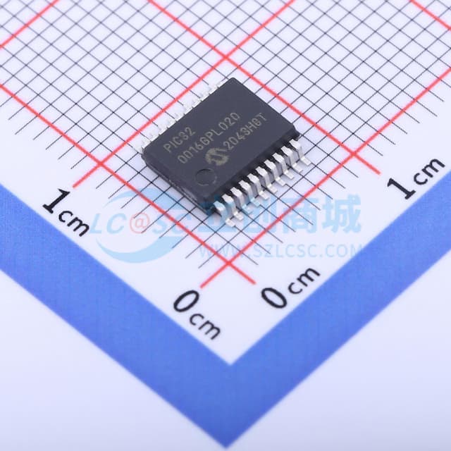 低功耗、少引脚的32位闪存微控制器实物图