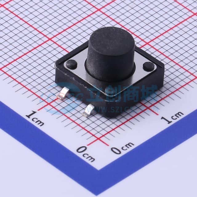 12*12*8mm 立贴 轻触开关实物图