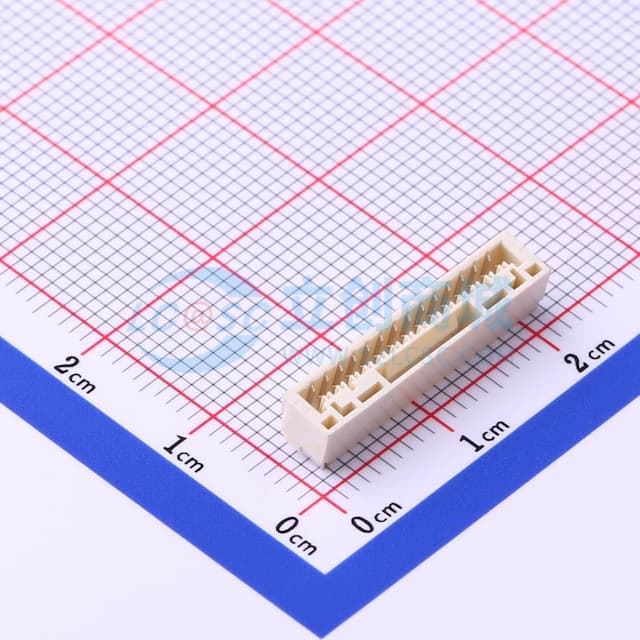 1x14P 间距:1.25mm 卧贴实物图