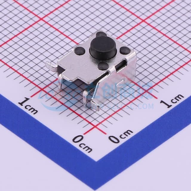 轻触开关6*6*5.0带支架贴片支架侧按按键250gf实物图