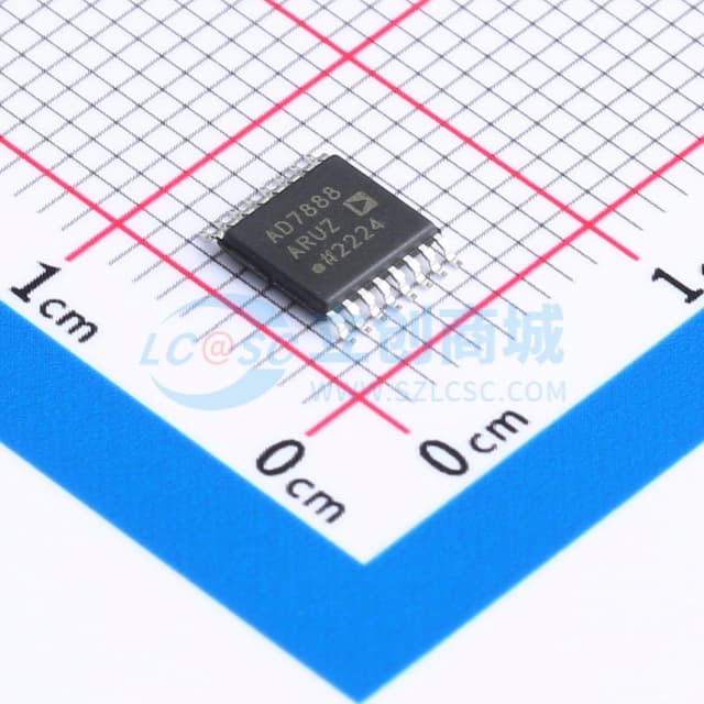 2.7 V至5.25 V、微功耗、8通道、125 kSPS、12位ADC，采用16引脚TSSOP封装实物图