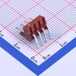 朱砂红 1x4P 间距:2.54mm 弯插【插件】缩略图