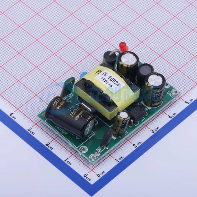 裸板开关电源，24V400mA电源模块(输入输出留孔)实物图