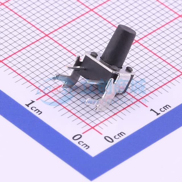 6*6*9.5mm 卧插 轻触开关 【插件】实物图