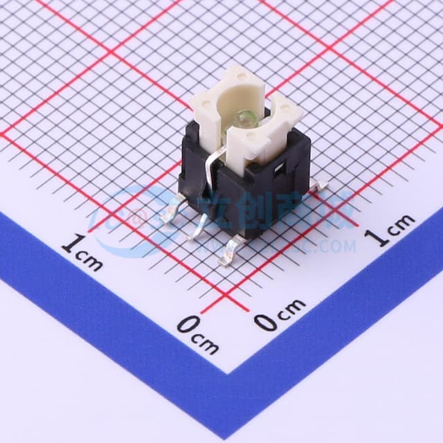 绿色带灯开关实物图