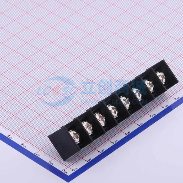 9.5mm 1x8P 直插 中脚 排数:1 每排P数:8 【栅栏】实物图