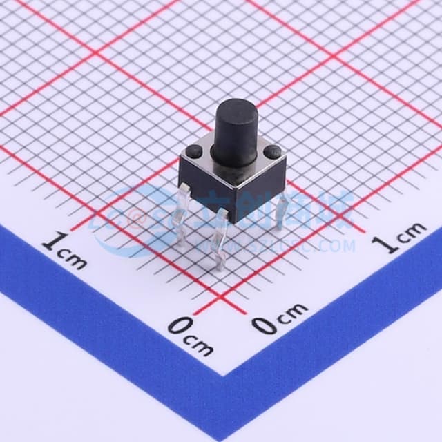 4.5*4.5*6mm 直插 轻触开关 【轻触】实物图