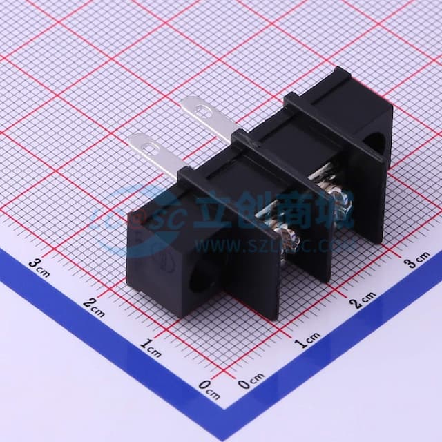 9.5mm 1x2P 每排P数:2 排数:1 直针 中脚 【栅栏】实物图