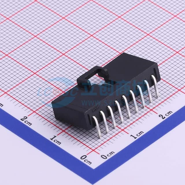 黑色 1x9P 间距:2.54mm 弯插【插件】实物图