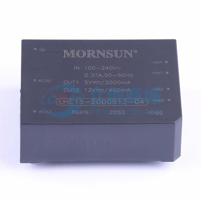 15W AC-DC模块电源，85-264VAC/100-370VDC输入，双路输出 【插件】实物图