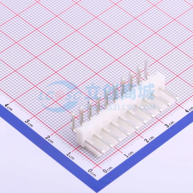 1x10P 间距:3.96mm 弯插 系列:VH 【插件】实物图