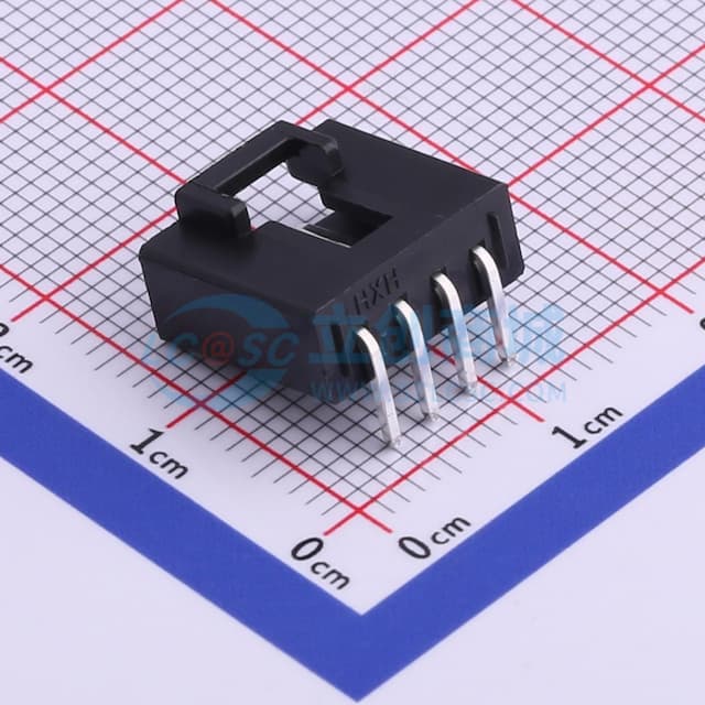 黑色 1x4P 间距:2.54mm 弯插【插件】实物图